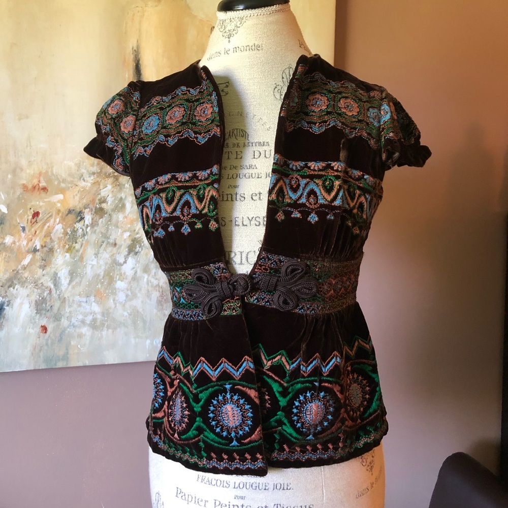 Natette Lepore velvet jacket size 6